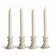 Napa Brown and white PROVINCE MINI TAPER HOLDERS, SET OF 4