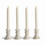 Napa Brown and white PROVINCE MINI TAPER HOLDERS, SET OF 4