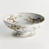 Napa Brown and white PROVINCE EMPRESS DECORATIVE FOOTED BOWL
