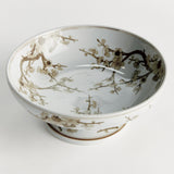 Napa Brown and white PROVINCE EMPRESS DECORATIVE FOOTED BOWL