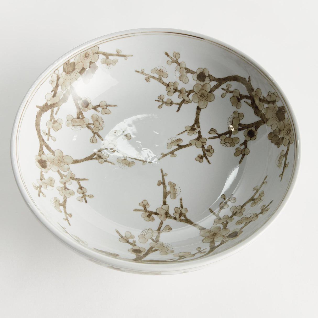 Napa Brown and white PROVINCE EMPRESS DECORATIVE FOOTED BOWL