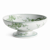 Napa Green and white IMPERIAL EMPRESS DECORATIVE FOOTED BOWL
