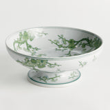 Napa Green and white IMPERIAL EMPRESS DECORATIVE FOOTED BOWL