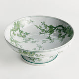 Napa Green and white IMPERIAL EMPRESS DECORATIVE FOOTED BOWL