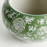 Napa Green and white IMPERIAL LOTUS PLANTER LARGE