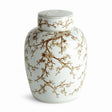 Napa Brown and white PROVINCE EMPRESS LIDDED GINGER JAR