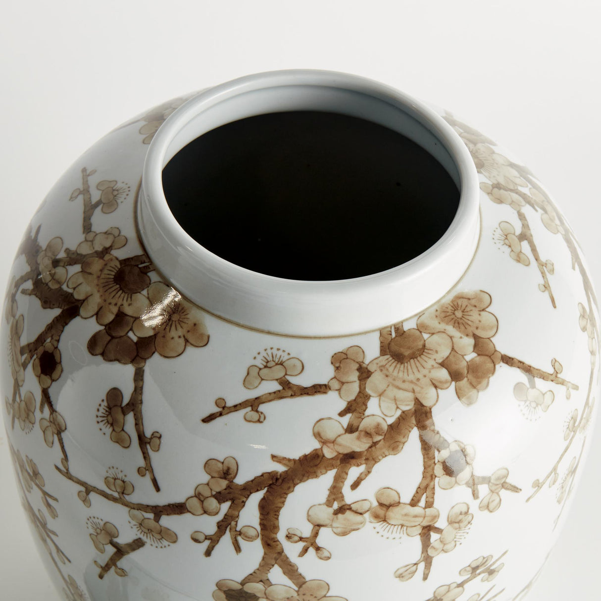 Napa Brown and white PROVINCE EMPRESS LIDDED GINGER JAR