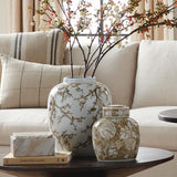 Napa Brown and white PROVINCE EMPRESS LIDDED GINGER JAR