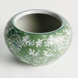 Napa Green and white IMPERIAL LOTUS PLANTER SMALL