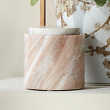 Napa Brown/white JAQUELINE ROUND LIDDED BOX SHORT