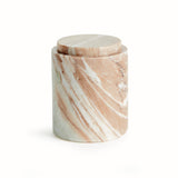 Napa Brown/white JAQUELINE ROUND LIDDED BOX TALL