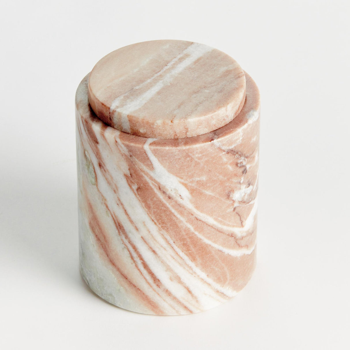 Napa Brown/white JAQUELINE ROUND LIDDED BOX TALL