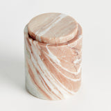 Napa Brown/white JAQUELINE ROUND LIDDED BOX TALL