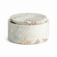 Napa Brown/white JAQUELINE ROUND LIDDED BOX WIDE