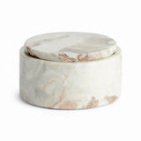 Napa Brown/white JAQUELINE ROUND LIDDED BOX WIDE