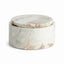 Napa Brown/white JAQUELINE ROUND LIDDED BOX WIDE