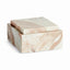 Napa Brown/white marble JAQUELINE SQUARE LIDDED BOX SHORT