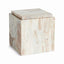 Napa Brown/white marble JAQUELINE SQUARE LIDDED BOX TALL