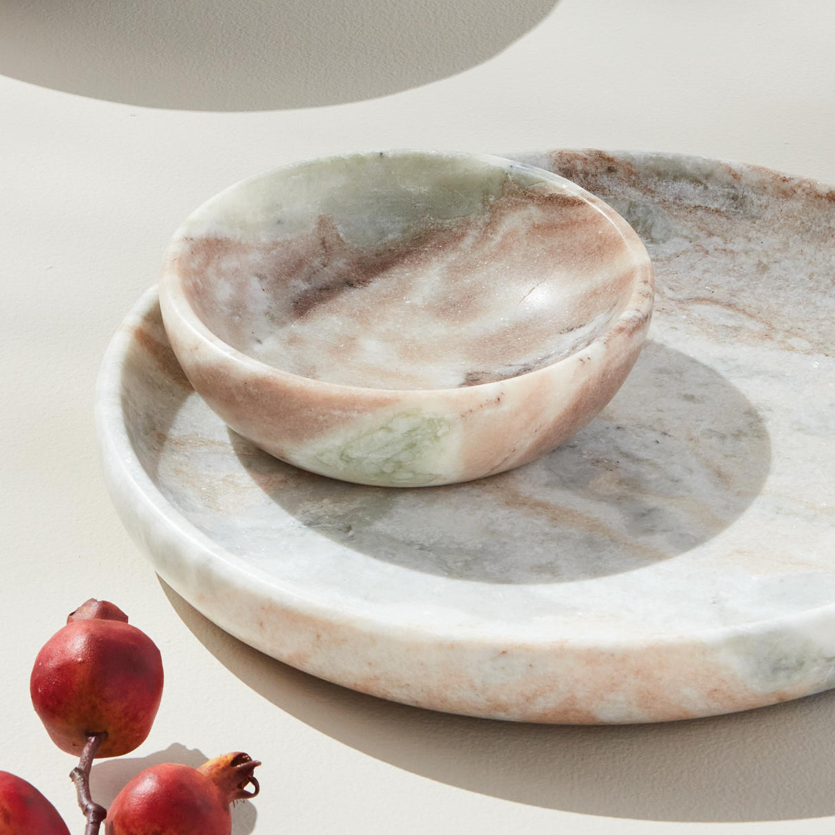 Napa Brown/white marble JOSEPHINE BOWL