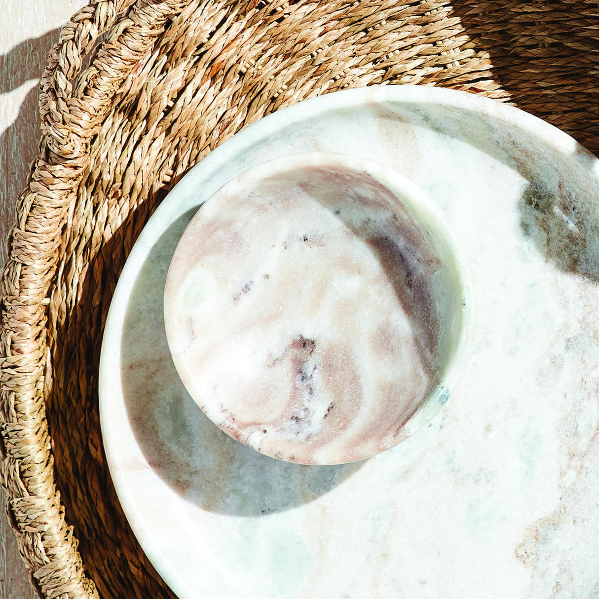 Napa Brown/white marble JOSEPHINE BOWL