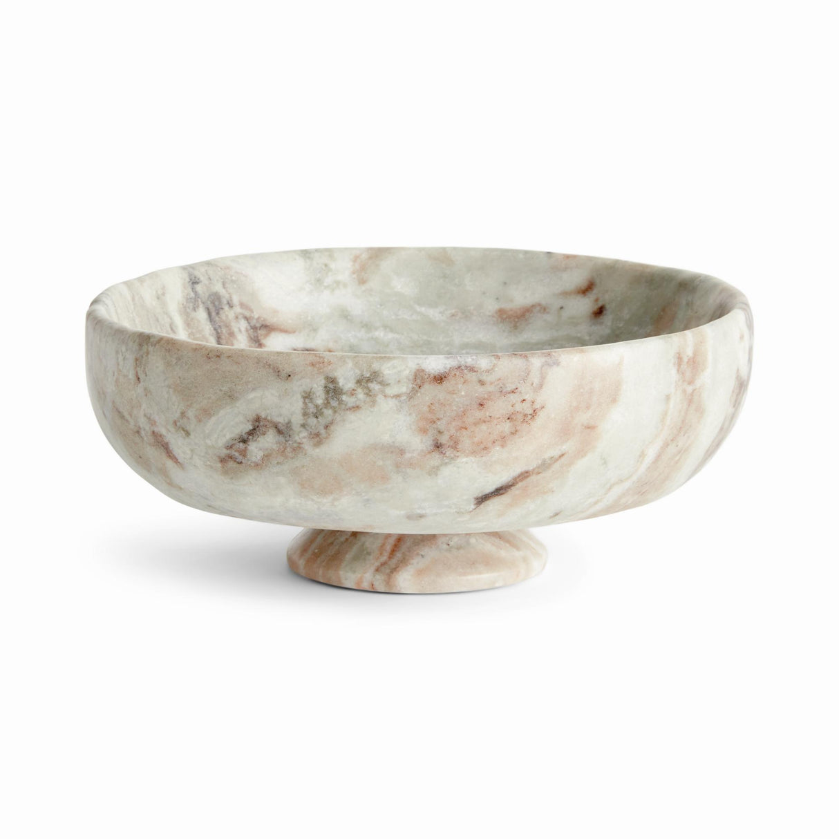 Napa Brown/white marble JOSEPHINE FOOTED BOWL