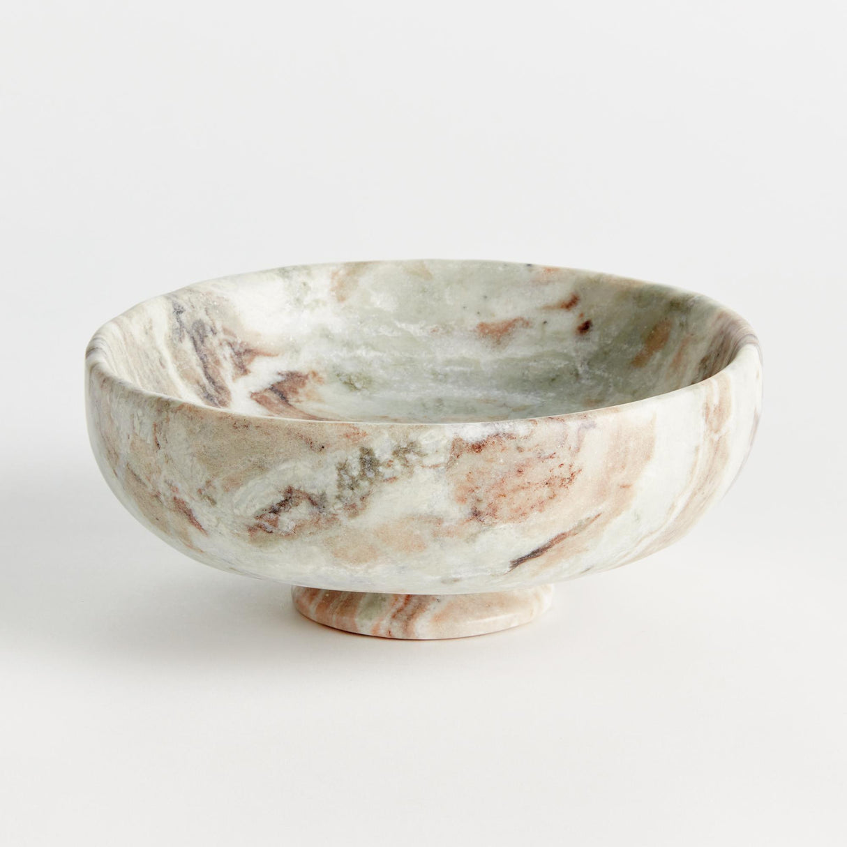 Napa Brown/white marble JOSEPHINE FOOTED BOWL