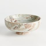 Napa Brown/white marble JOSEPHINE FOOTED BOWL