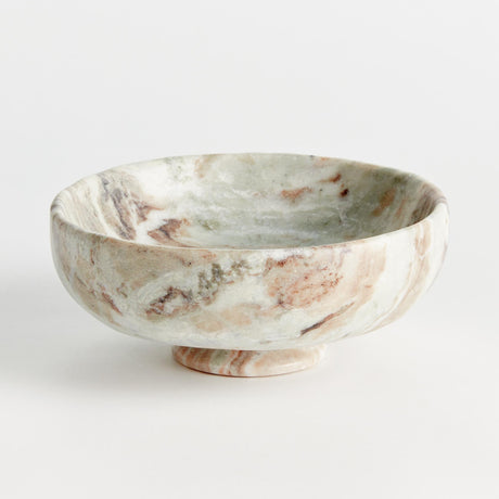 Napa Brown/white marble JOSEPHINE FOOTED BOWL