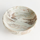 Napa Brown/white marble JOSEPHINE FOOTED BOWL