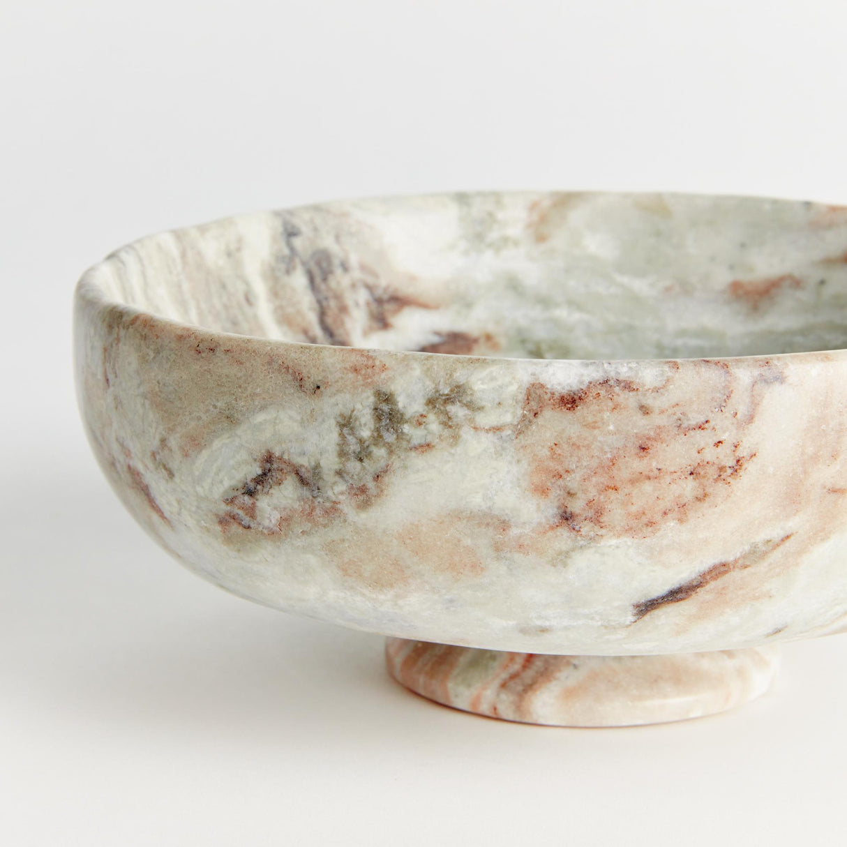 Napa Brown/white marble JOSEPHINE FOOTED BOWL
