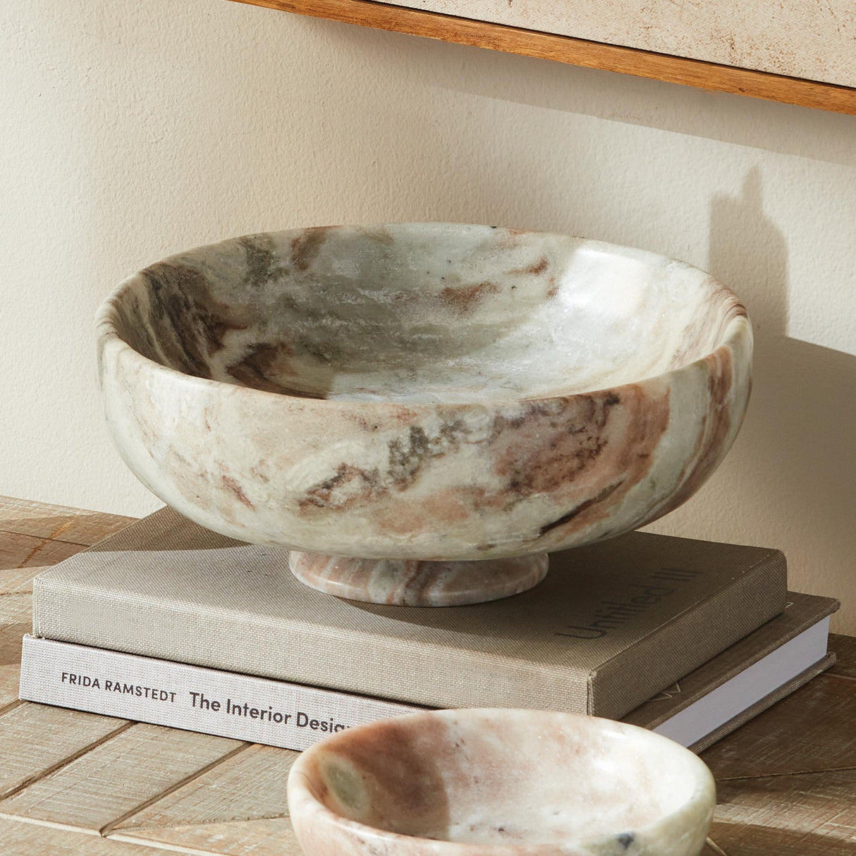 Napa Brown/white marble JOSEPHINE FOOTED BOWL