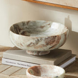 Napa Brown/white marble JOSEPHINE FOOTED BOWL