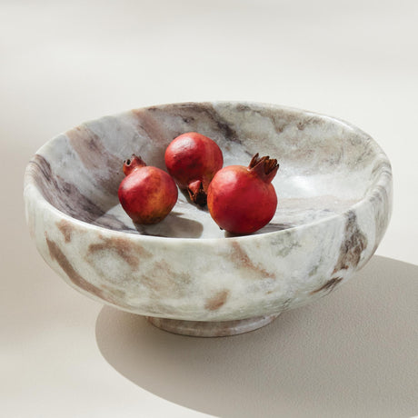 Napa Brown/white marble JOSEPHINE FOOTED BOWL