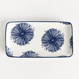 Napa Dark Blue/white STRIA STARBURST 8" TRAYS, SET OF 4