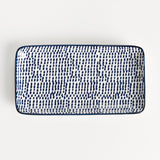 Napa Dark Blue/white STRIA SPECKLED 8" TRAYS, SET OF 4
