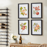 Napa Pink/orange AUTUMNAL FRUIT PRINTS, SET OF 4