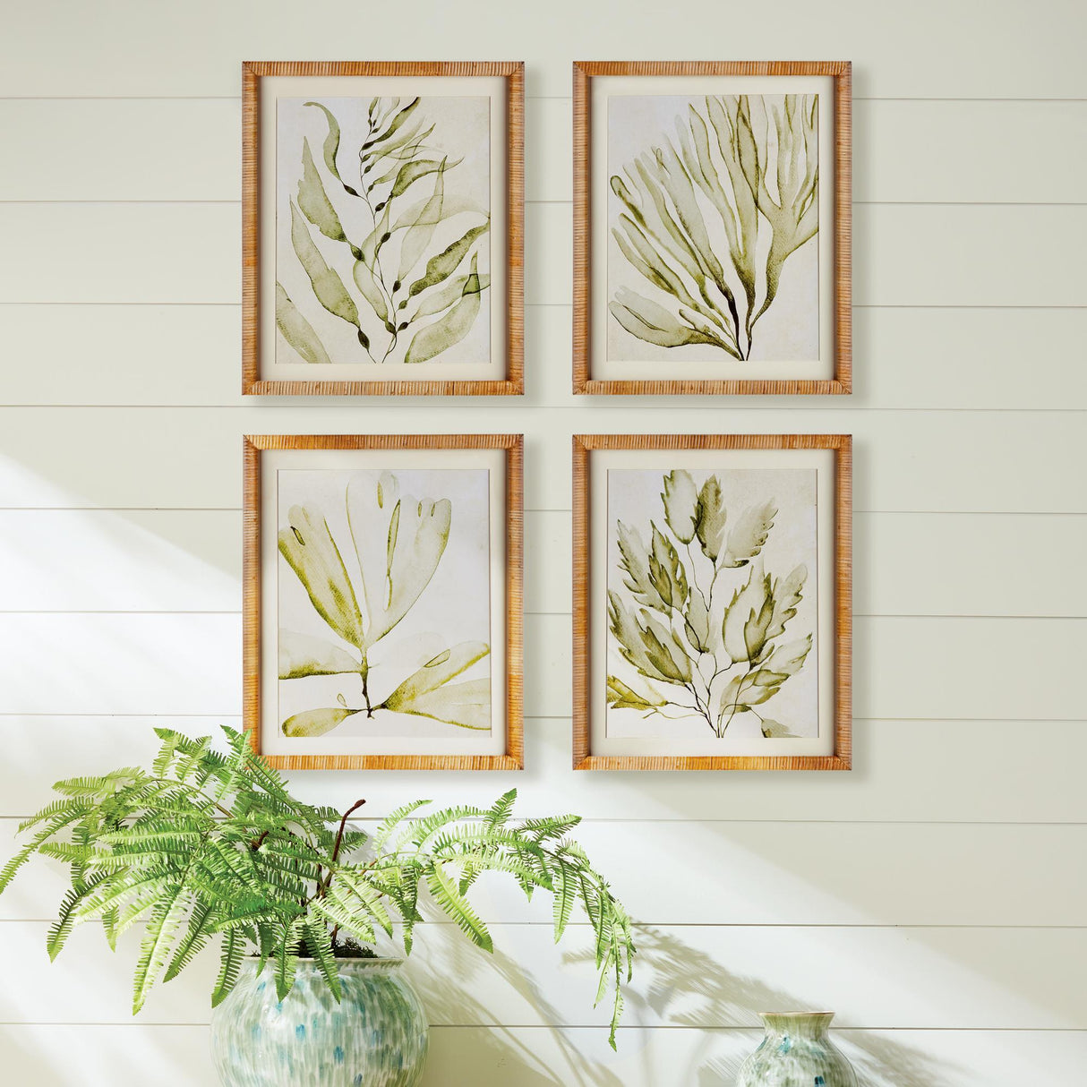 Napa Green COASTAL GREENERY PRINTS, SET OF 4