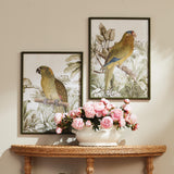 Napa Brown/green TROPICAL PARROT PRINTS, SET OF 2
