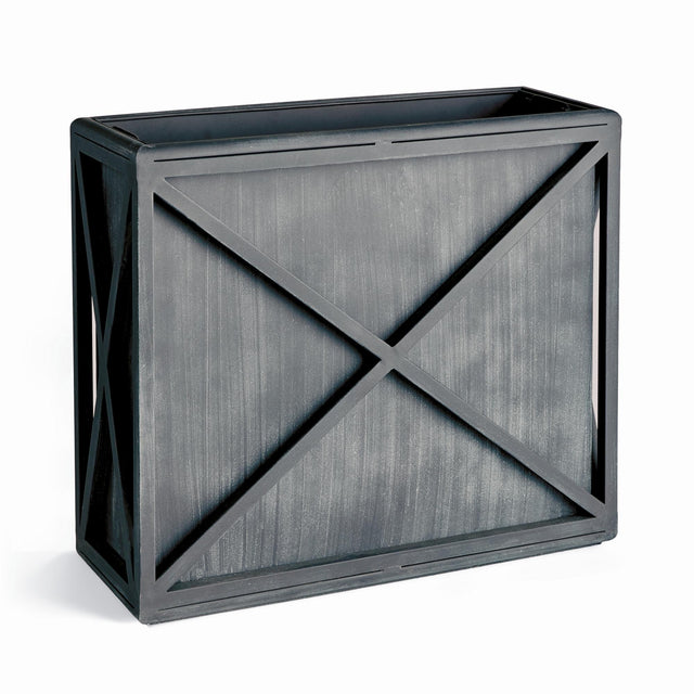 Napa Aged Zinc TERRAZZA TALL RECTANGULAR PLANTER