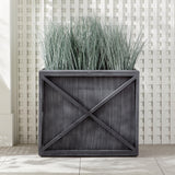 Napa Aged Zinc TERRAZZA TALL RECTANGULAR PLANTER