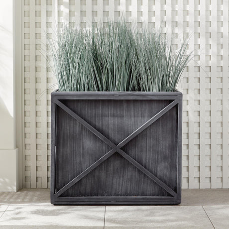 Napa Aged Zinc TERRAZZA TALL RECTANGULAR PLANTER
