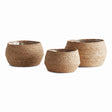 Napa Natural SEAGRASS ROUND TAPERED BASKETS, SET OF 3