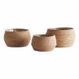 Napa Natural SEAGRASS ROUND TAPERED BASKETS, SET OF 3