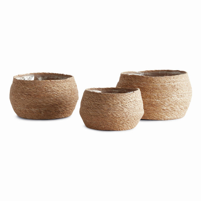 Napa Natural SEAGRASS ROUND TAPERED BASKETS, SET OF 3