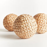 Napa Natural JACE WATER HYACINTH ORBS 4.5", SET OF 3