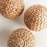 Napa Natural JACE WATER HYACINTH ORBS 4.5", SET OF 3