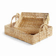 Napa Natural JULIET ABACA NESTING RECTANGULAR TRAYS, SET OF 2