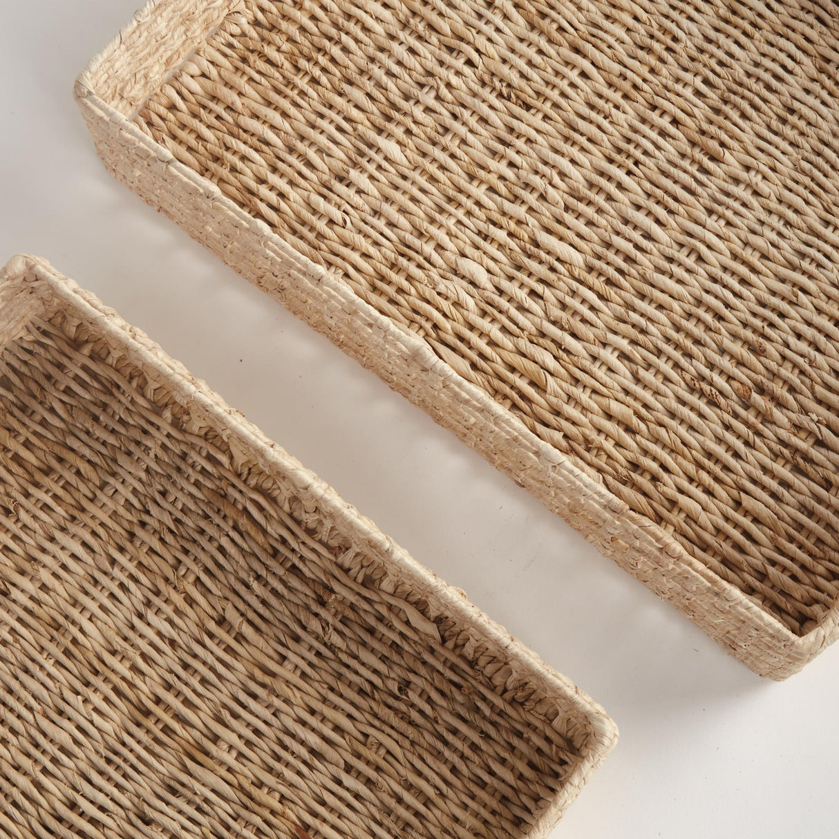 Napa Natural JULIET ABACA NESTING RECTANGULAR TRAYS, SET OF 2