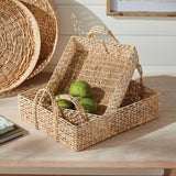 Napa Natural JULIET ABACA NESTING RECTANGULAR TRAYS, SET OF 2