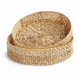 Napa Natural JULIET ABACA ROUND TRAYS, SET OF 2